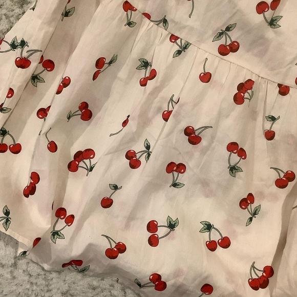 Charming Cherry Print Cotton Dress NWT Size Small - Picture 8 of 16